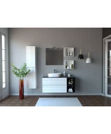 Set Mobilier Baie Suspendat Harmony Urban Bianco Matrix 130 cm 