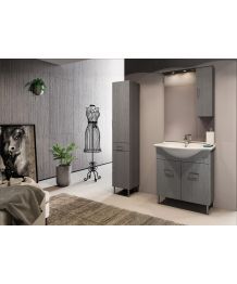 Set Complet Mobilier Baie Palma Grigio Matrix  L75 cm