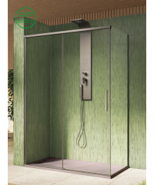 Cabina Doccia Scorrevole Lacus Ischia 3 Nickel Spazzolato 80x120 cm 