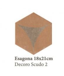 Piastrelle Occitania Esagona Guascona Scudo 2 21x18 ai soli 17,62 € 1 Decori Italia Website