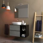 Set Mobilier Baie Suspendat Harmony Urban Cemento 110 cm