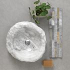 Lavabo Tondo Statuario Apuano Astratto Ø45 cm